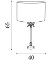 Searchlight® I Настолна лампа Palm - сатенен месинг и черен кадифен абажур I 1 x E27 - EU81212BK - 4