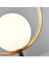 Searchlight® I Настолна лампа Orbital - черен метал, златни листа и опалово стъкло I 1 x G9 - EU8141BGO - 3
