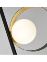Searchlight® I Лампион Orbital - черен метал, златни листа и опалово стъкло I 3 x G9 - EU8143BGO - 3