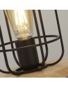 Searchlight® I Настолна лампа Vision - матово черно, метал и дърво I 1 x E27 - EU81951-1BK - 3