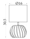 Searchlight® I Настолна лампа Fete, синьо стъкло с ленен абажур I 1 x E27 - EU85474AZ - 4