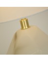 Searchlight® I Настолна лампа Apex, сатениран месинг, метал, бяла смола, бяло I 1 x E27 - EU88250WH - 3
