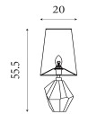 Searchlight® I Настолна лампа Apex, сатениран месинг, метал, бяла смола, бяло I 1 x E27 - EU88250WH - 4