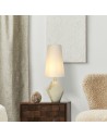 Searchlight® I Настолна лампа Apex, сатениран месинг, метал, бяла смола, бяло I 1 x E27 - EU88250WH - 5
