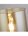 Searchlight® I Настолна лампа Sweden, метална, цвят мока с кехлибарено стъкло I 1 x E27 - EU88913-1MO - 3