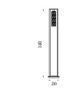 Searchlight® I Лампион Elevator - матово черна рамка и кристален център I 1 x LED - EU89563BK - 4