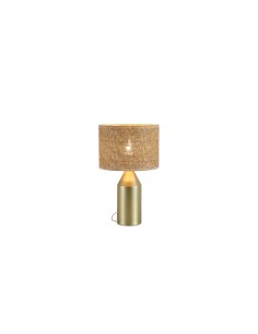 Searchlight® I Настолна лампа Pheobe, златист метал с абажур от ратан I 1 x E27 - EU89745GO - Цена | LEDs4economy