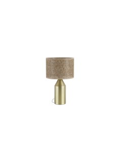 Searchlight® I Настолна лампа Pheobe, златист метал с абажур от ратан I 1 x E27 - EU89745GO - Цена | LEDs4economy 2