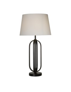 Searchlight® I Chic Настолна лампа - черен метал с бял абажур I 1 x E27 - EU91101WH - Цена | LEDs4economy