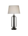 Searchlight® I Chic Настолна лампа - черен метал с бял абажур I 1 x E27 - EU91101WH