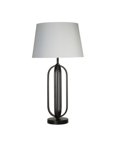 Searchlight® I Chic Настолна лампа - черен метал с бял абажур I 1 x E27 - EU91101WH - Цена | LEDs4economy 2