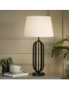 Searchlight® I Chic Настолна лампа - черен метал с бял абажур I 1 x E27 - EU91101WH - 5
