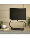 Searchlight® I Sleek настолна лампа - черен метал с черен абажур I 1 x E27 - EU92101BK - 5