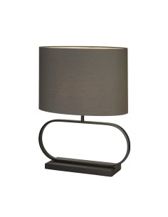 Searchlight® I Sleek настолна лампа - черен метал със сив абажур I 1 x E27 - EU92101GY - Цена | LEDs4economy