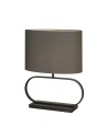 Searchlight® I Sleek настолна лампа - черен метал със сив абажур I 1 x E27 - EU92101GY