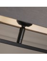 Searchlight® I Sleek настолна лампа - черен метал със сив абажур I 1 x E27 - EU92101GY - 3