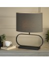 Searchlight® I Sleek настолна лампа - черен метал със сив абажур I 1 x E27 - EU92101GY - 5
