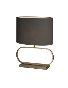 Searchlight® I Sleek настолна лампа - бронзов метал със сив абажур I 1 x E27 - EU92102GY - Цена | LEDs4economy