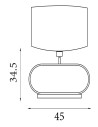 Searchlight® I Sleek настолна лампа - бронзов метал със сив абажур I 1 x E27 - EU92102GY - 4