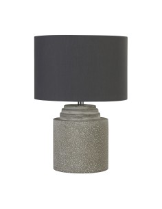 Searchlight® I Настолна лампа Zara - циментова основа и текстилен абажур I 1 x E14 - EU9260GY - Цена | LEDs4economy 2