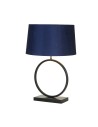 Searchlight® I Настолна лампа Elegant - матово черно метално покритие с тъмносин абажур I 1 x E27 - EU93101AZ