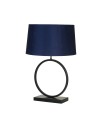 Searchlight® I Настолна лампа Elegant - матово черно метално покритие с тъмносин абажур I 1 x E27 - EU93101AZ - 2