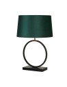 Searchlight® I Настолна лампа Elegant - матово черно метално покритие с изумруден абажур I 1 x E27 - EU93101EM
