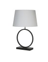 Searchlight® I Настолна лампа Elegant - матово черно метално покритие с бял абажур I 1 x E27 - EU93101WH - 2