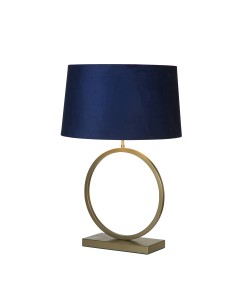 Searchlight® I Настолна лампа Elegant - бронзов метал с тъмносин абажур I 1 x E27 - EU93102AZ - Цена | LEDs4economy