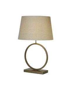 Searchlight® I Настолна лампа Elegant - бронзов метал с естествен абажур I 1 x E27 - EU93102NA - Цена | LEDs4economy
