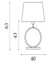 Searchlight® I Настолна лампа Elegant - бронзов метал с естествен абажур I 1 x E27 - EU93102NA - 4