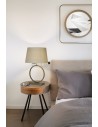 Searchlight® I Настолна лампа Elegant - бронзов метал с естествен абажур I 1 x E27 - EU93102NA - 5