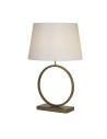 Searchlight® I Настолна лампа Elegant - бронзов метал с бял абажур I 1 x E27 - EU93102WH