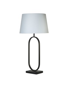 Searchlight® I Настолна лампа Modish - матово черно метално покритие с бял абажур I 1 x E27 - EU94101WH - Цена | LEDs4economy 2