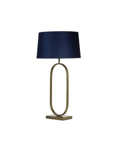 Searchlight® I Настолна лампа Modish - бронзов метал с тъмносин абажур I 1 x E27 - EU94102AZ - Цена | LEDs4economy 2