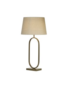 Searchlight® I Настолна лампа Modish - бронзов метал с естествен абажур I 1 x E27 - EU94102NA - Цена | LEDs4economy