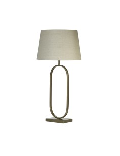 Searchlight® I Настолна лампа Modish - бронзов метал с естествен абажур I 1 x E27 - EU94102NA - Цена | LEDs4economy 2