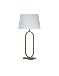 Searchlight® I Настолна лампа Modish - бронзов метал с бял абажур I 1 x E27 - EU94102WH - Цена | LEDs4economy 2