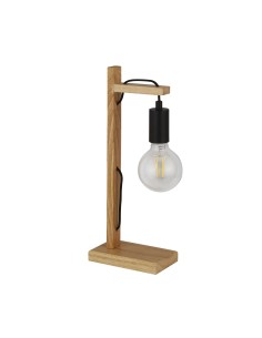 Searchlight® I Настолна лампа Woody - естествено дърво и черен метал I 1 x E27 - EU95041-1BR - Цена | LEDs4economy 2