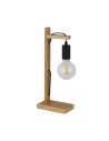 Searchlight® I Настолна лампа Woody - естествено дърво и черен метал I 1 x E27 - EU95041-1BR - 2