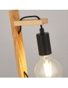 Searchlight® I Настолна лампа Woody - естествено дърво и черен метал I 1 x E27 - EU95041-1BR - 3