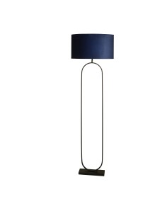 Searchlight® I Лампион Modish - Черен метал с тъмносин абажур I 1 x E27 - EU95101AZ - Цена | LEDs4economy 2