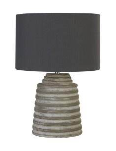 Searchlight® I Настолна лампа Liana - сив цимент и сив текстилен абажур I 1 x E14 - EU9621GY - Цена | LEDs4economy