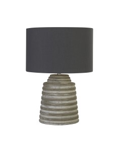 Searchlight® I Настолна лампа Liana - сив цимент и сив текстилен абажур I 1 x E14 - EU9621GY - Цена | LEDs4economy 2