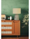 Searchlight® I Настолна лампа Liana - сив цимент и сив текстилен абажур I 1 x E14 - EU9621GY - 5