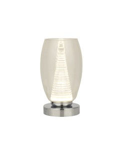 Searchlight® I Настолна лампа Cyclone - хромиран метал и прозрачно стъкло I 1 x LED - EU97293-1CL - Цена | LEDs4economy