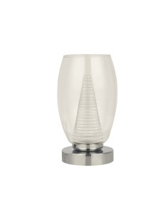 Searchlight® I Настолна лампа Cyclone - хромиран метал и прозрачно стъкло I 1 x LED - EU97293-1CL - Цена | LEDs4economy 2