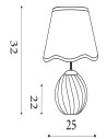 Searchlight® I Настолна лампа Celine, жълто раирано стъкло I 1 x E14 - EU99410YL - 4