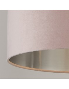 Searchlight® I Абажур - розово кадифе и сребриста вътрешна част ≈45 см I x Adaptable B22 E14 E27 - SO51203PI - Цена | LEDs4econo 2