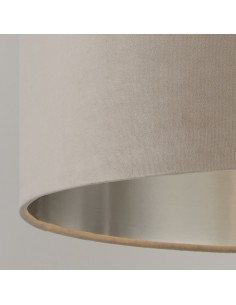 Searchlight® I Абажур - кадифено бежово и сребристо вътрешно покритие ∅45 см I x Adaptable B22 E14 E27 - SO51203TA - Цена | LEDs 2